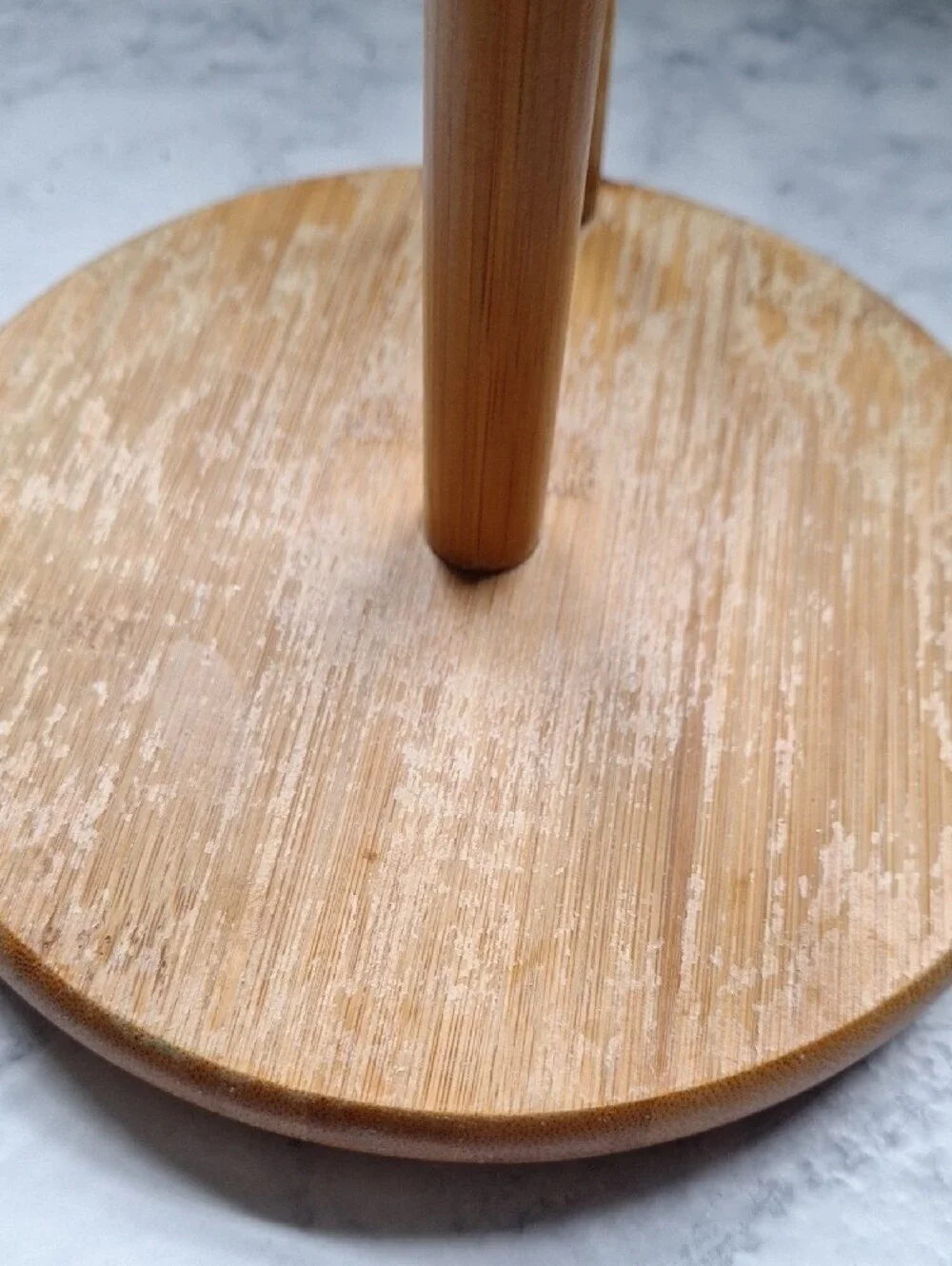 Wooden Paper Towel Holder in Natural Bamboo